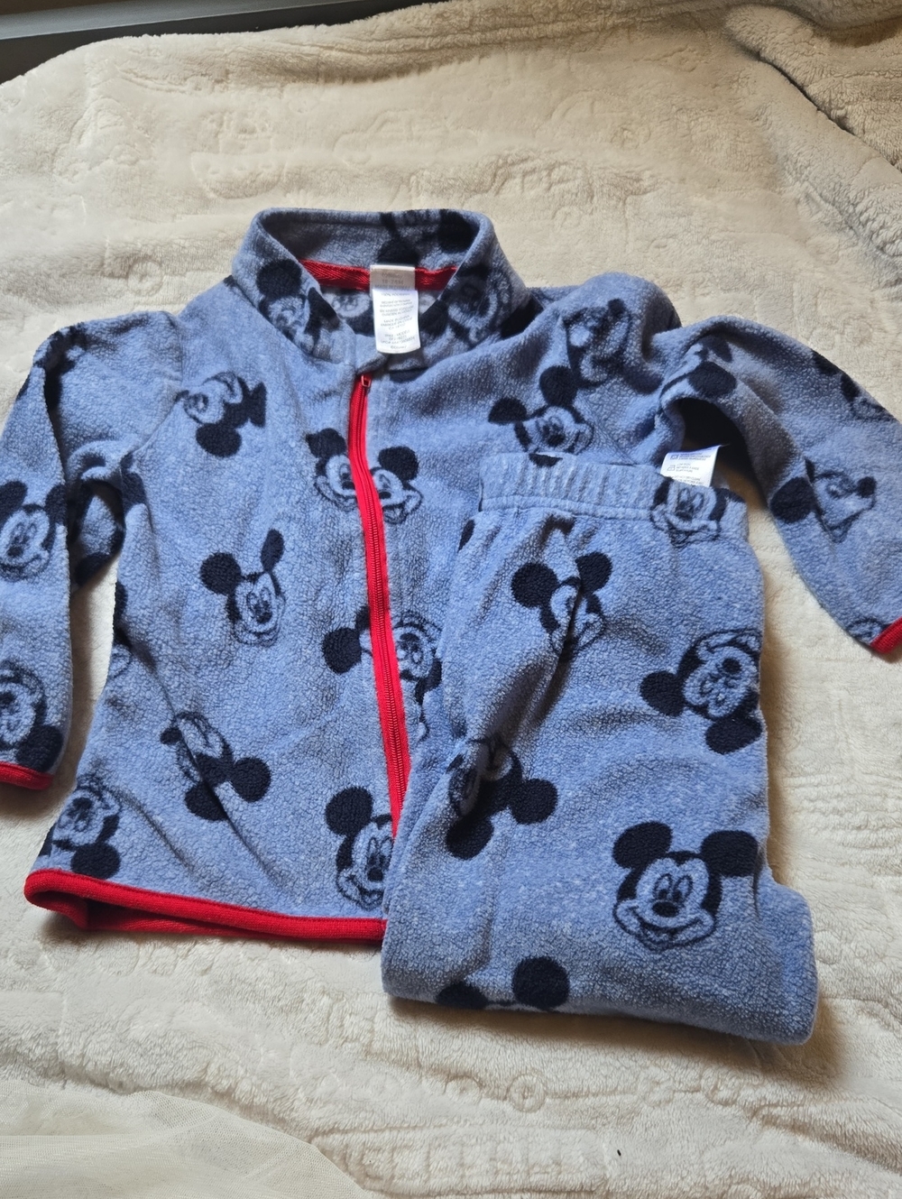 Mickey Mouse Blue Fleece Jacket & Pants Set - Kids
